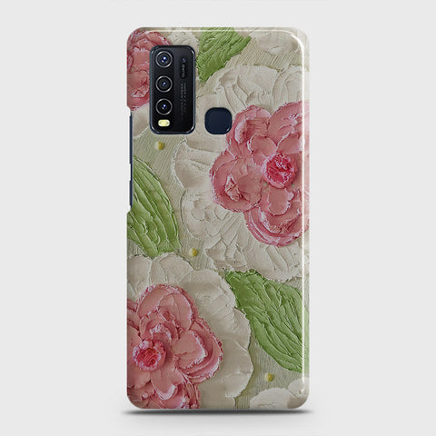 Vivo Y50  Cover - Floral Series - Design 13 - Green - Matte Finish - Snap On Hard Case with LifeTime Colors Guarantee