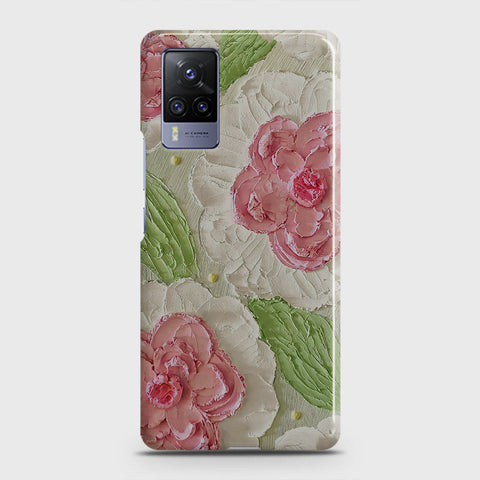 Vivo X60 Pro  Cover - Floral Series - Design 13 - Green - Matte Finish - Snap On Hard Case with LifeTime Colors Guarantee