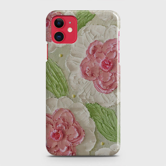 iPhone 11 Cover - Floral Series - Design 13 - Green - Matte Finish - Snap On Hard Case with LifeTime Colors Guarantee