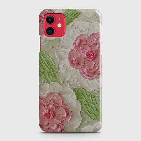 iPhone 11 Cover - Floral Series - Design 13 - Green - Matte Finish - Snap On Hard Case with LifeTime Colors Guarantee