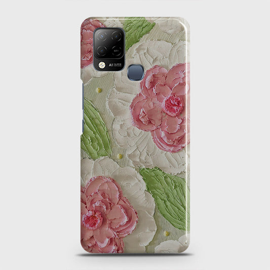 Infinix Hot 10s Cover - Floral Series - Design 13 - Green - Matte Finish - Snap On Hard Case with LifeTime Colors Guarantee