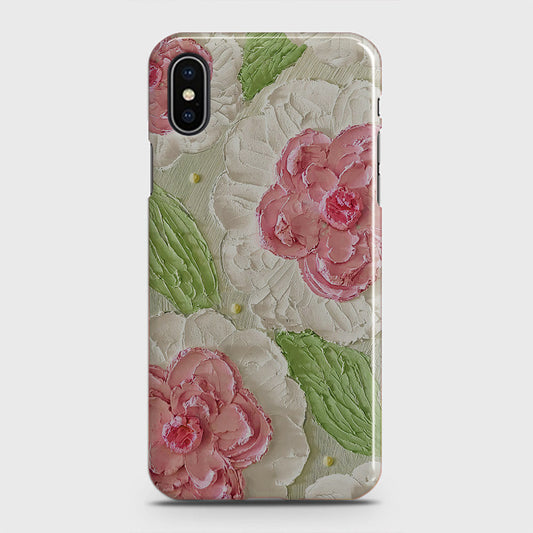 iPhone XS Max Cover - Floral Series - Design 13 - Green - Matte Finish - Snap On Hard Case with LifeTime Colors Guarantee