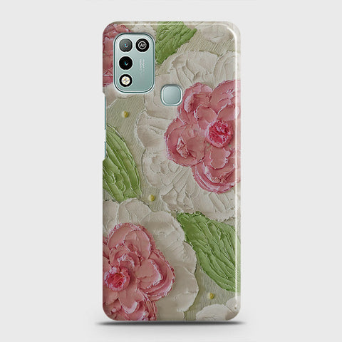 Infinix Hot 10 Play Cover - Floral Series - Design 13 - Green - Matte Finish - Snap On Hard Case with LifeTime Colors Guarantee