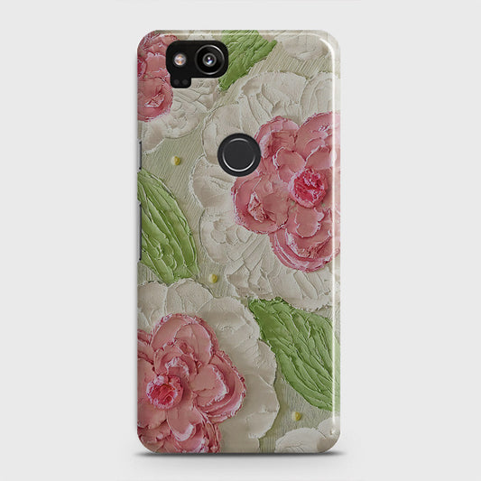 Google Pixel 2 Cover - Floral Series - Design 13 - Green - Matte Finish - Snap On Hard Case with LifeTime Colors Guarantee