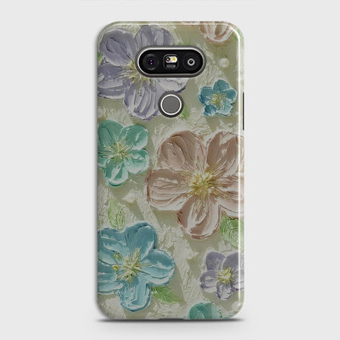 LG G5 Cover - Floral Series  - Design 14 - Blue & Purple - Matte Finish - Snap On Hard Case with LifeTime Colors Guarantee