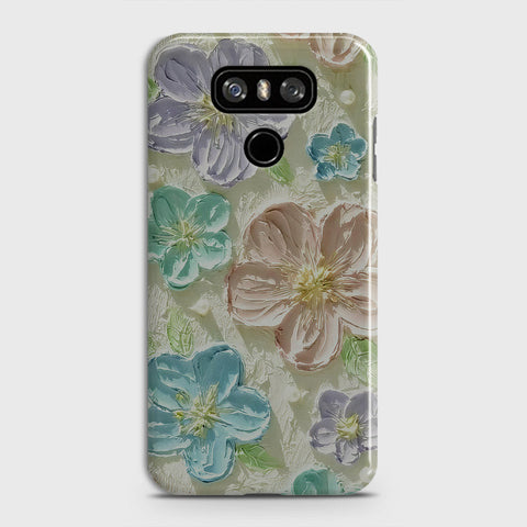 LG G6 Cover - Floral Series  - Design 14 - Blue & Purple - Matte Finish - Snap On Hard Case with LifeTime Colors Guarantee