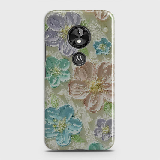 Motorola Moto E5 / G6 Play Cover - Floral Series - Design 14 - Blue & Purple - Matte Finish - Snap On Hard Case with LifeTime Colors Guarantee