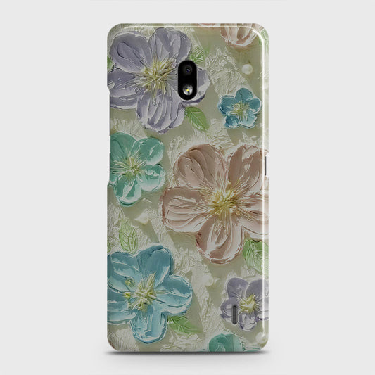 Nokia 2.2 Cover - Floral Series - Design 14 - Blue & Purple - Matte Finish - Snap On Hard Case with LifeTime Colors Guarantee