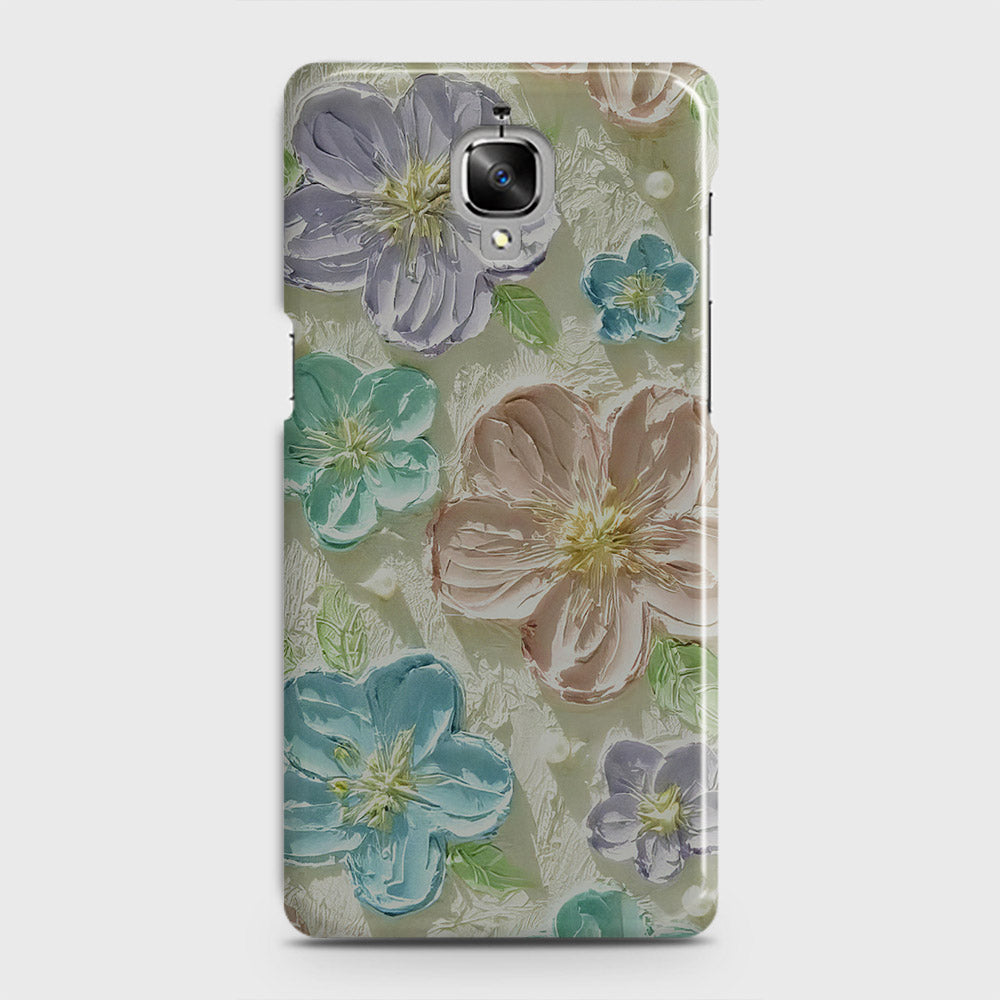 OnePlus 3  Cover - Floral Series - Design 14 - Blue & Purple - Matte Finish - Snap On Hard Case with LifeTime Colors Guarantee