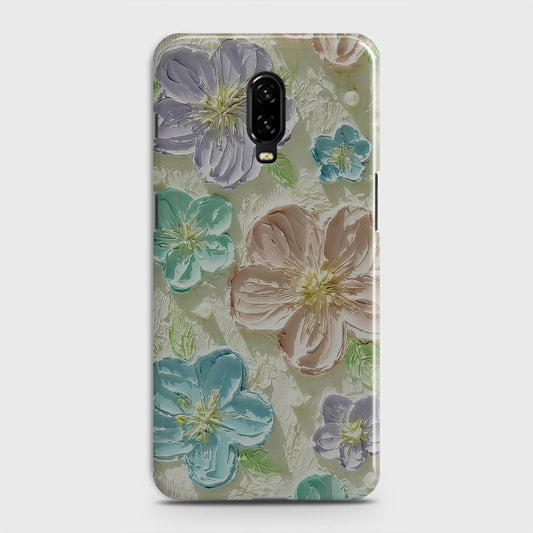 OnePlus 7  Cover - Floral Series - Design 14 - Blue & Purple - Matte Finish - Snap On Hard Case with LifeTime Colors Guarantee