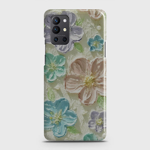 OnePlus 9R  Cover - Floral Series - Design 14 - Blue & Purple - Matte Finish - Snap On Hard Case with LifeTime Colors Guarantee