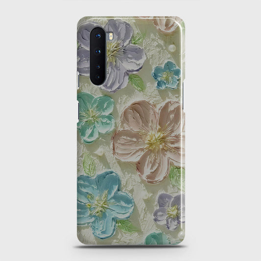 OnePlus Nord  Cover - Floral Series - Design 14 - Blue & Purple - Matte Finish - Snap On Hard Case with LifeTime Colors Guarantee