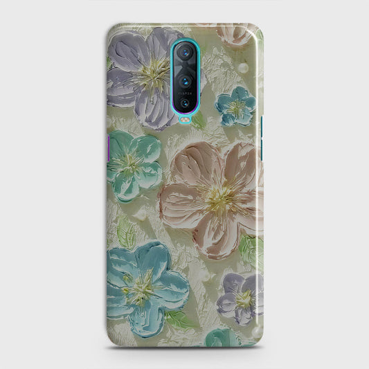 Oppo R17 Pro Cover - Floral Series - Design 14 - Blue & Purple - Matte Finish - Snap On Hard Case with LifeTime Colors Guarantee