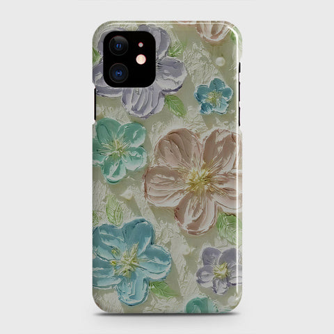 iPhone 12 Cover - Floral Series - Design 14 - Blue & Purple - Matte Finish - Snap On Hard Case with LifeTime Colors Guarantee