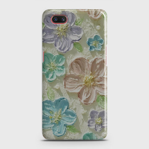 Realme C2 with out flash Forest hole Cover - Floral Series - Design 14 - Blue & Purple - Matte Finish - Snap On Hard Case with LifeTime Colors Guarantee