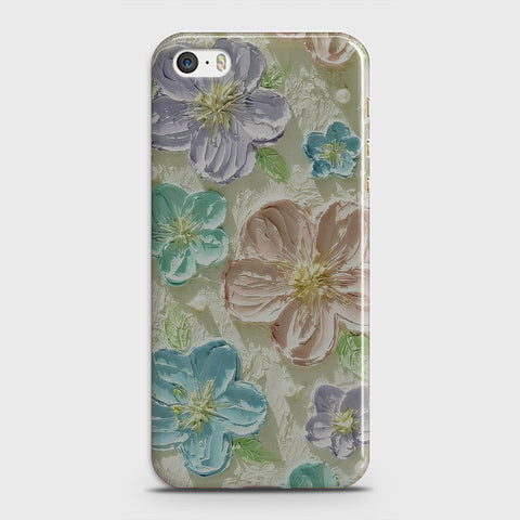 iPhone 5C Cover - Floral Series - Design 14 - Blue & Purple - Matte Finish - Snap On Hard Case with LifeTime Colors Guarantee