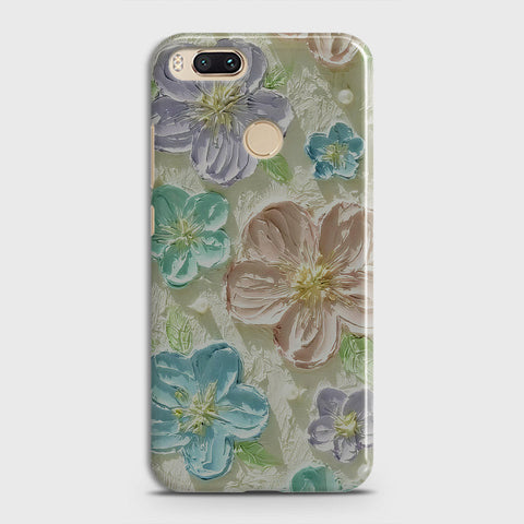 Xiaomi Mi A1 Cover - Floral Series - Design 14 - Blue & Purple - Matte Finish - Snap On Hard Case with LifeTime Colors Guarantee