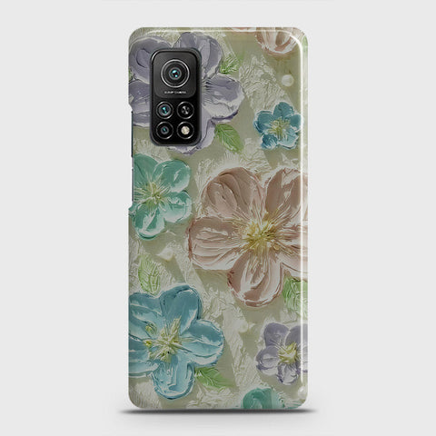 Xiaomi Mi 10T Cover - Floral Series - Design 14 - Blue & Purple - Matte Finish - Snap On Hard Case with LifeTime Colors Guarantee