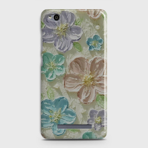 Xiaomi Redmi 4A Cover - Floral Series - Design 14 - Blue & Purple - Matte Finish - Snap On Hard Case with LifeTime Colors Guarantee