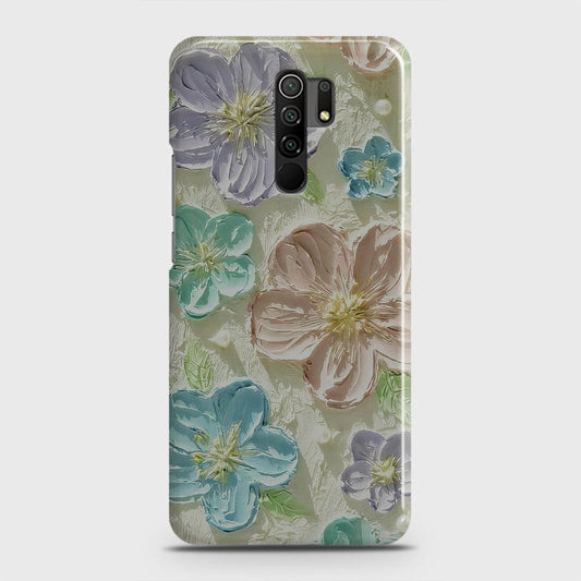 Xiaomi Poco M2 Cover - Floral Series - Design 14 - Blue & Purple - Matte Finish - Snap On Hard Case with LifeTime Colors Guarantee