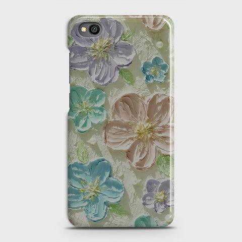 Xiaomi Redmi Go Cover - Floral Series - Design 14 - Blue & Purple - Matte Finish - Snap On Hard Case with LifeTime Colors Guarantee