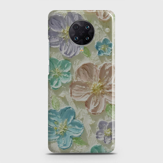 Xiaomi Redmi K30 Pro Cover - Floral Series - Design 14 - Blue & Purple - Matte Finish - Snap On Hard Case with LifeTime Colors Guarantee