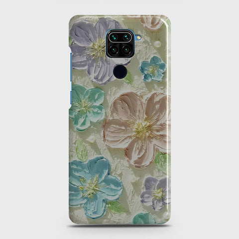 Xiaomi Redmi Note 9 Cover - Floral Series - Design 14 - Blue & Purple - Matte Finish - Snap On Hard Case with LifeTime Colors Guarantee