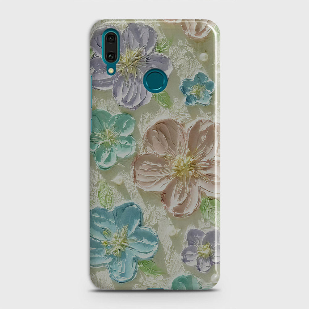 Huawei Mate 9 Cover - Floral Series - Design 14 - Blue & Purple - Matte Finish - Snap On Hard Case with LifeTime Colors Guarantee