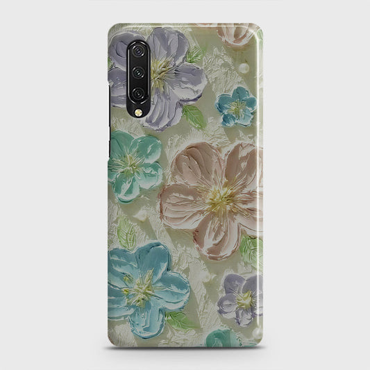 Huawei Y9s Cover - Floral Series - Design 14 - Blue & Purple - Matte Finish - Snap On Hard Case with LifeTime Colors Guarantee