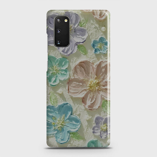 Samsung Galaxy S20 Cover - Floral Series - Design 14 - Blue & Purple - Matte Finish - Snap On Hard Case with LifeTime Colors Guarantee