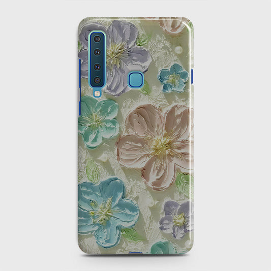 Samsung Galaxy A9 2018 Cover - Floral Series - Design 14 - Blue & Purple - Matte Finish - Snap On Hard Case with LifeTime Colors Guarantee