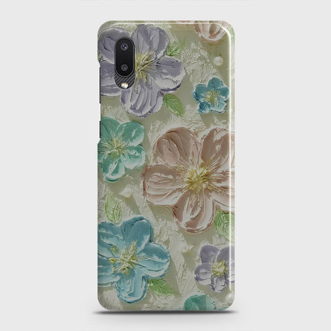 Samsung Galaxy A02 Cover - Floral Series - Design 14 - Blue & Purple - Matte Finish - Snap On Hard Case with LifeTime Colors Guarantee