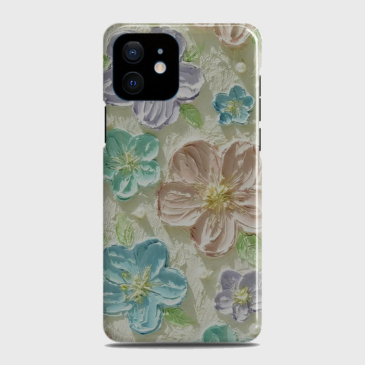 iPhone 12 Mini Cover - Floral Series - Design 14 - Blue & Purple - Matte Finish - Snap On Hard Case with LifeTime Colors Guarantee