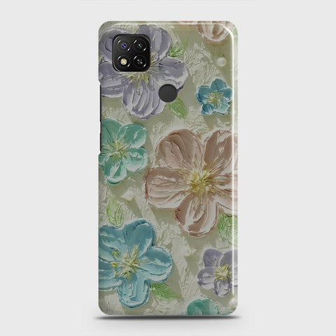 Xiaomi Redmi 9C Cover - Floral Series - Design 14 - Blue & Purple - Matte Finish - Snap On Hard Case with LifeTime Colors Guarantee