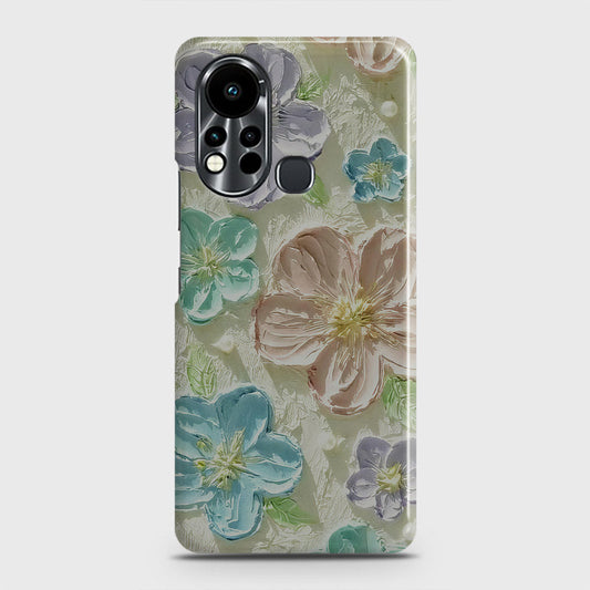 Infinix Hot 11s Cover - Floral Series - Design 14 - Blue & Purple - Matte Finish - Snap On Hard Case with LifeTime Colors Guarantee