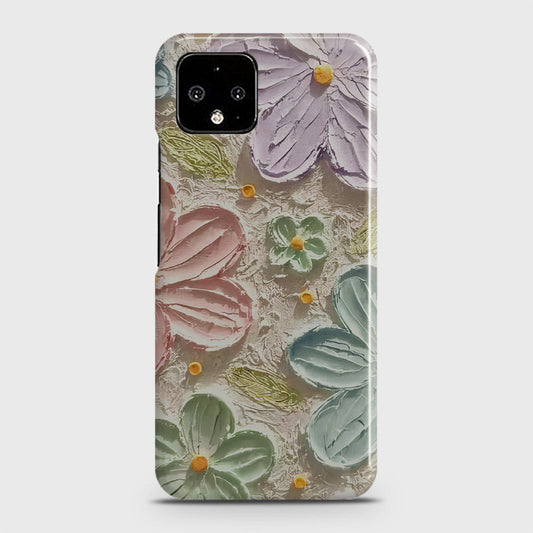 Google Pixel 4 Cover - Floral Series - Design 15 - Blue & Green - Matte Finish - Snap On Hard Case with LifeTime Colors Guarantee