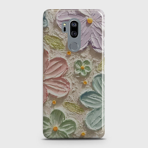 LG G7 ThinQ Cover - Floral Series  - Design 15 - Blue & Green - Matte Finish - Snap On Hard Case with LifeTime Colors Guarantee