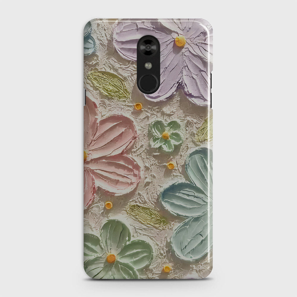 LG Stylo 4 Cover - Floral Series  - Design 15 - Blue & Green - Matte Finish - Snap On Hard Case with LifeTime Colors Guarantee