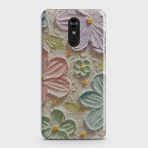 LG Stylo 4 Cover - Floral Series  - Design 15 - Blue & Green - Matte Finish - Snap On Hard Case with LifeTime Colors Guarantee