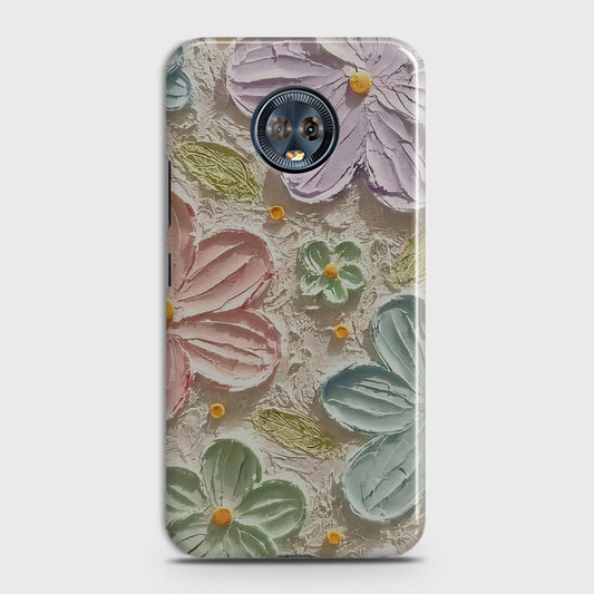 Motorola Moto G6 Cover - Floral Series - Design 15 - Blue & Green - Matte Finish - Snap On Hard Case with LifeTime Colors Guarantee