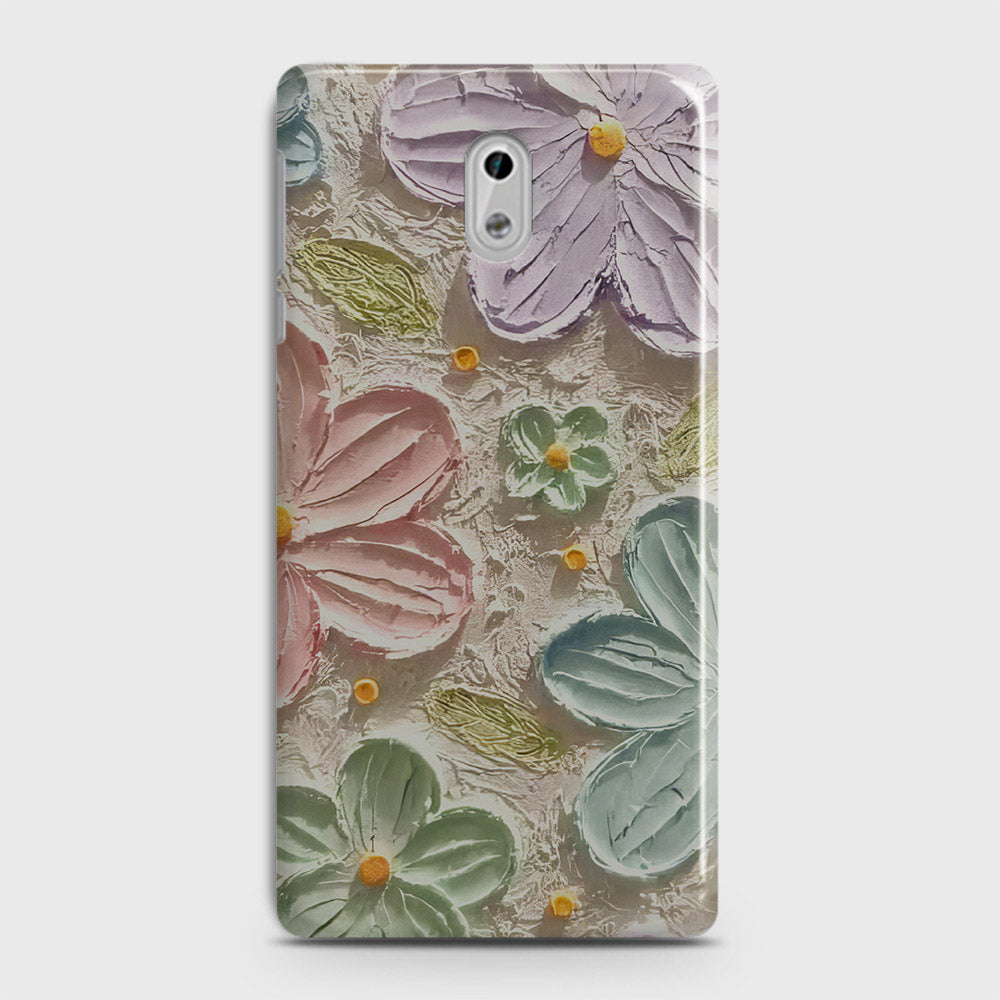 Nokia 3 Cover - Floral Series - Design 15 - Blue & Green - Matte Finish - Snap On Hard Case with LifeTime Colors Guarantee