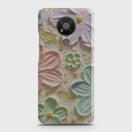 Nokia 3.4 Cover - Floral Series - Design 15 - Blue & Green - Matte Finish - Snap On Hard Case with LifeTime Colors Guarantee