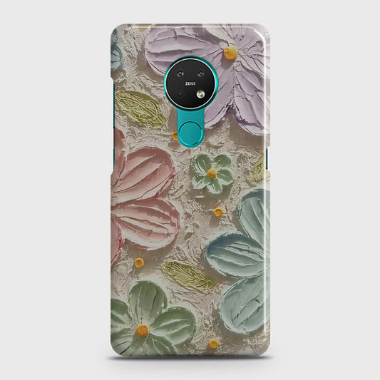 Nokia 6.2 Cover - Floral Series - Design 15 - Blue & Green - Matte Finish - Snap On Hard Case with LifeTime Colors Guarantee