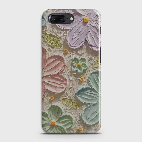 OnePlus 5  Cover - Floral Series - Design 15 - Blue & Green - Matte Finish - Snap On Hard Case with LifeTime Colors Guarantee