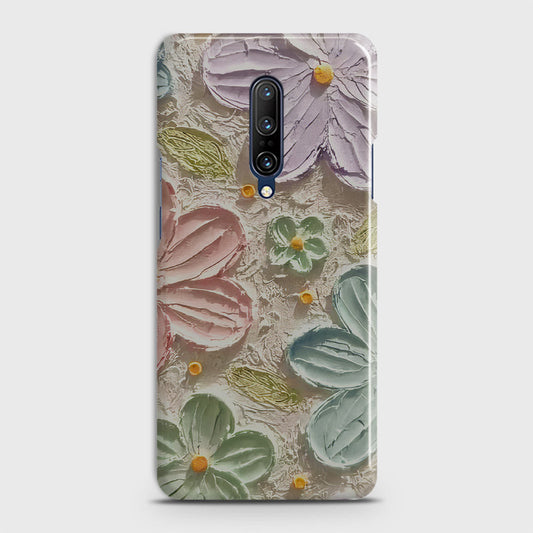 OnePlus 7 Pro  Cover - Floral Series - Design 15 - Blue & Green - Matte Finish - Snap On Hard Case with LifeTime Colors Guarantee