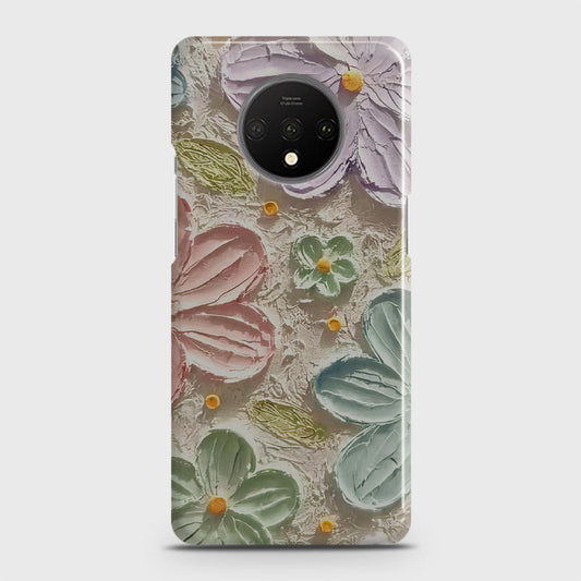 OnePlus 7T Cover - Floral Series - Design 15 - Blue & Green - Matte Finish - Snap On Hard Case with LifeTime Colors Guarantee