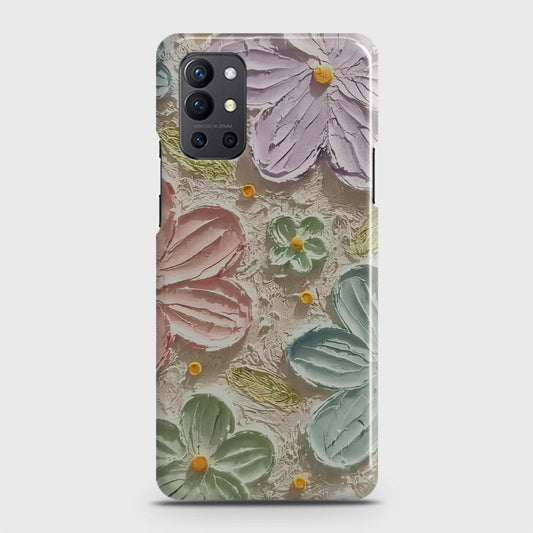 OnePlus 9R  Cover - Floral Series - Design 15 - Blue & Green - Matte Finish - Snap On Hard Case with LifeTime Colors Guarantee