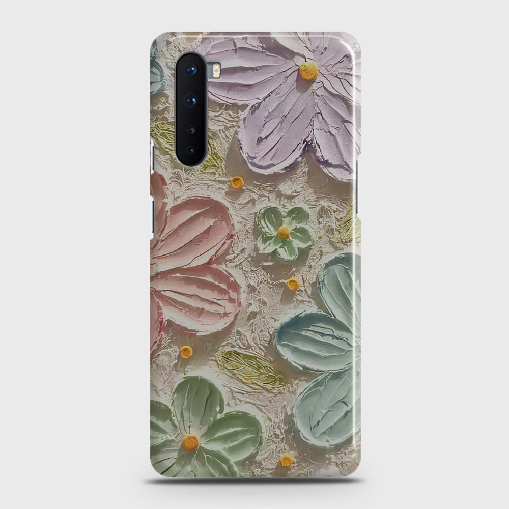 OnePlus Nord  Cover - Floral Series - Design 15 - Blue & Green - Matte Finish - Snap On Hard Case with LifeTime Colors Guarantee