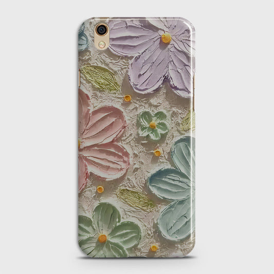 Oppo A37 Cover - Floral Series - Design 15 - Blue & Green - Matte Finish - Snap On Hard Case with LifeTime Colors Guarantee