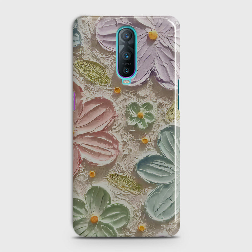 Oppo R17 Pro Cover - Floral Series - Design 15 - Blue & Green - Matte Finish - Snap On Hard Case with LifeTime Colors Guarantee